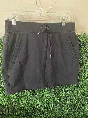 Athleta Black Drawstring Skort